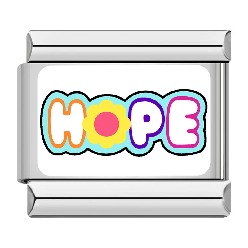 Charm Italiano Plano - Colección Mensajes Positivos (Slang, Amigas y "Good Vibes")