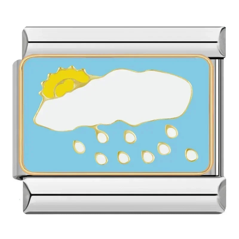 Charm Italiano Plano - Colección Serenidad Azul (Ojo Turco, Relax y Mascotas)