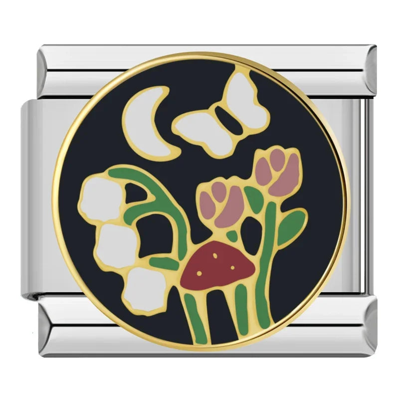 Charm Italiano Plano - Colección Flores del Mundo (El Jardín Definitivo)