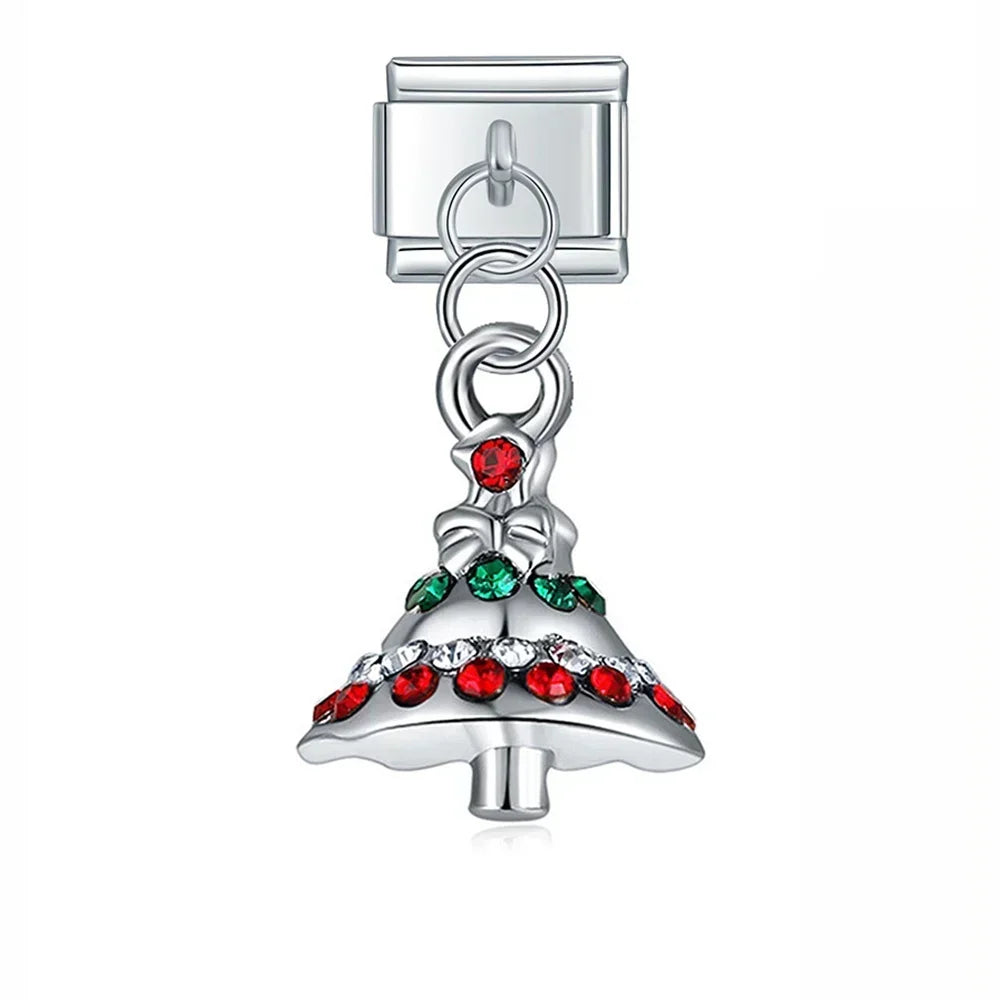 Charm Italiano Colgante - Colección Fiesta Navideña (Papá Noel, Árbol, Reno)