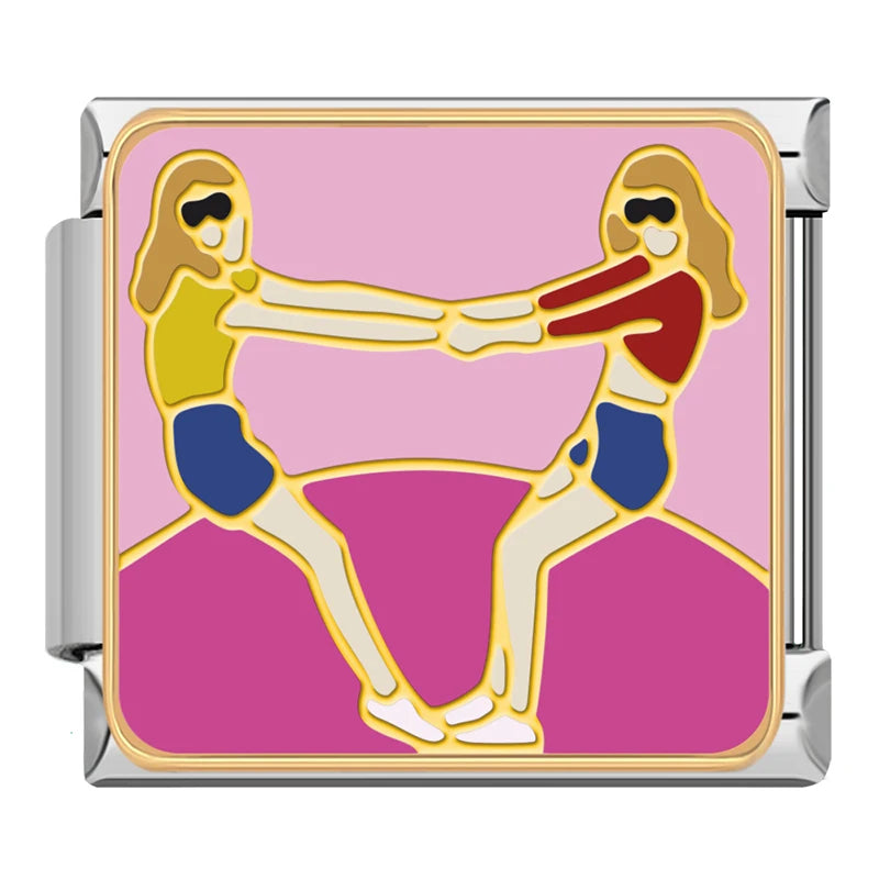 Charm Italiano Plano - Colección Amistad (Momentos con tus Mejores Amigas)