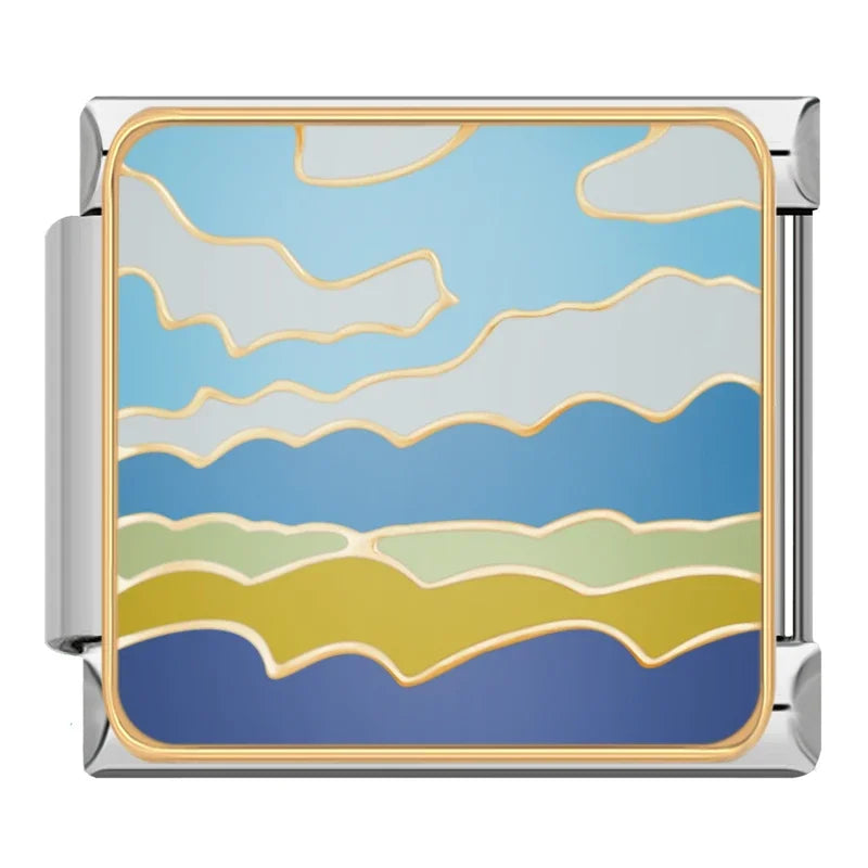 Charm Italiano Plano - Colección Paisajes Artísticos (Estilo Abstracto)