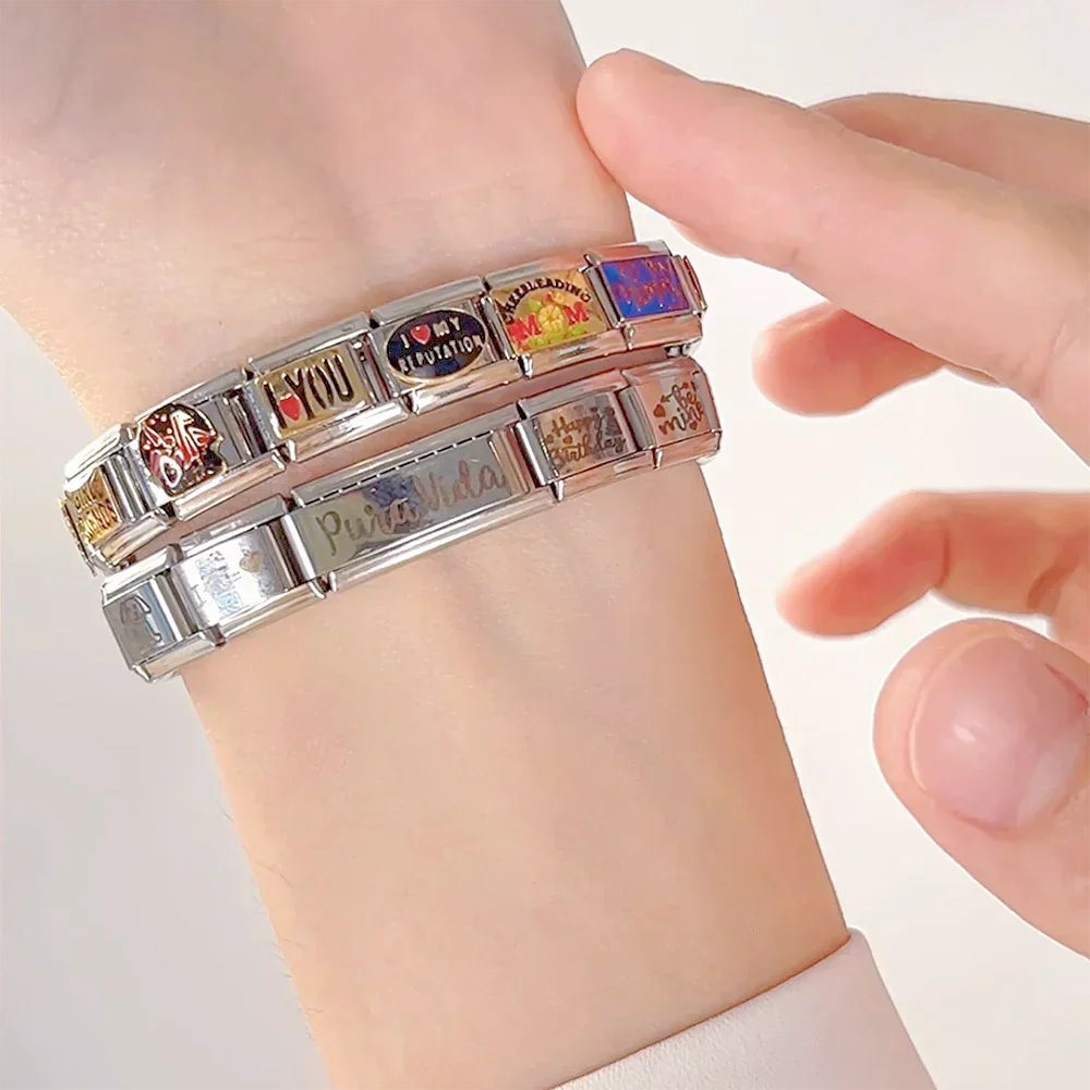 Charm Italiano Plano - Colección Mensajes del Corazón (Mamá, Sueños, Amigas)