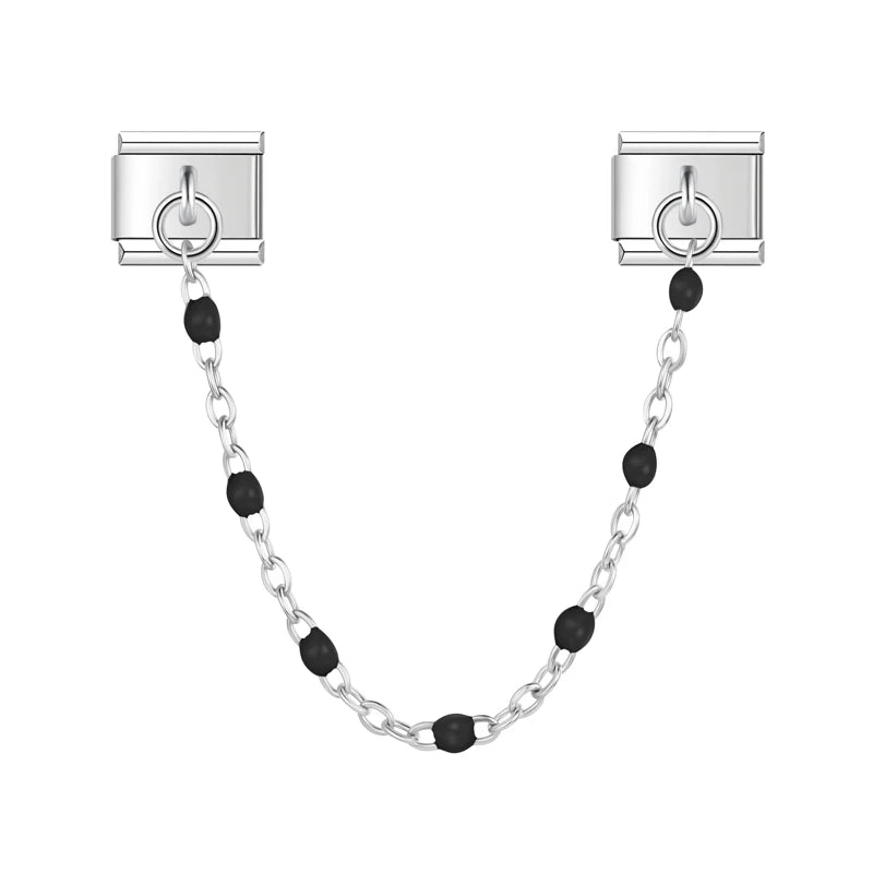 Charm Italiano Doble - Cadena con Cuentas de Color (Toque Minimalista)