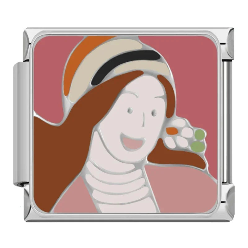 Charm Italiano Plano - Colección Arte Moderno (Retratos, Parejas y Siluetas)