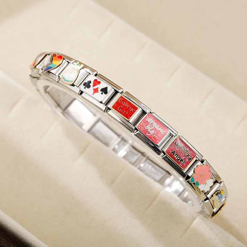 Charm Italiano Plano - Colección Momentos y Sueños (College, Pride, Familia)