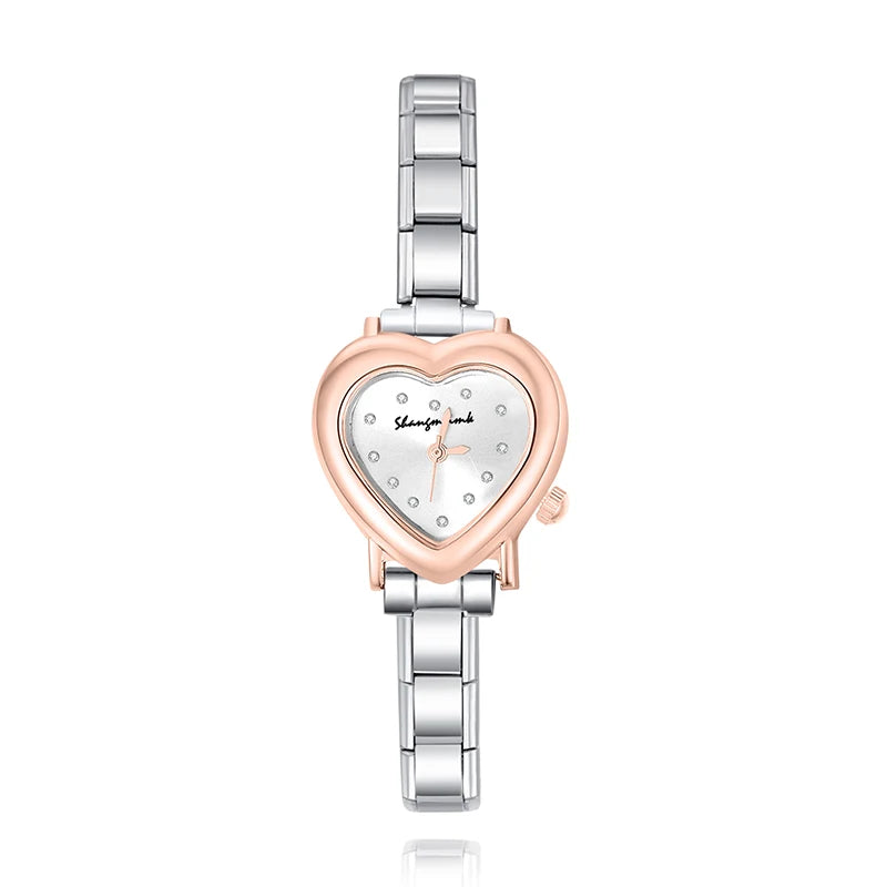 Reloj Base Modular - Diseño Corazón (Compatible con Charms 9mm)