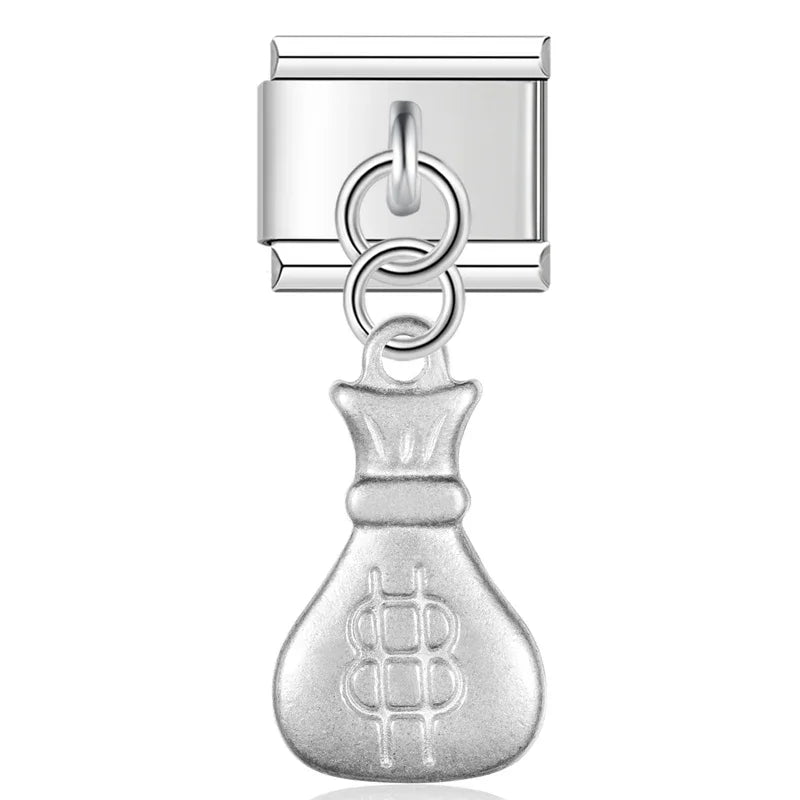 Charm Italiano Colgante - Colección Plata Texturizada (Vintage y Hobbies)