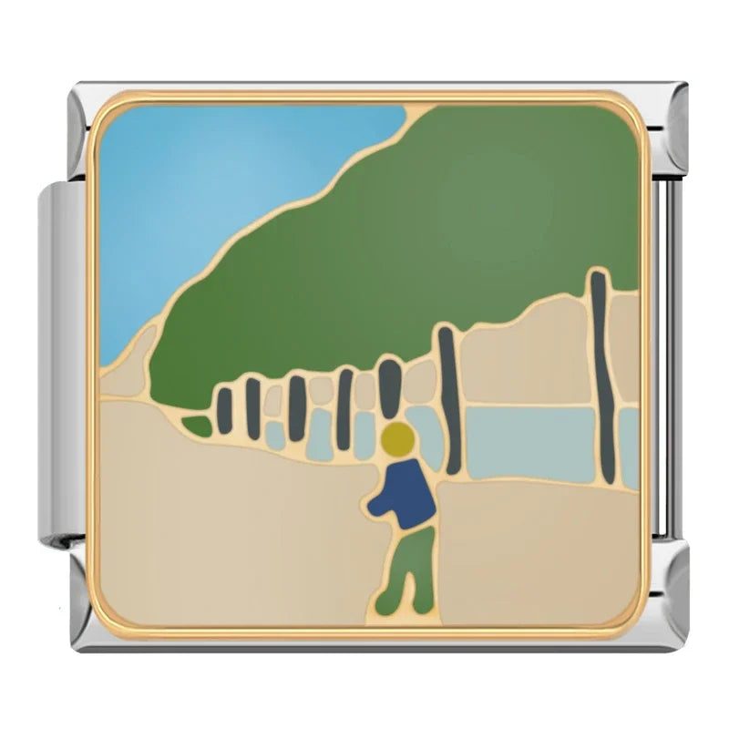 Charm Italiano Plano - Colección Paisajes Artísticos (Estilo Abstracto)