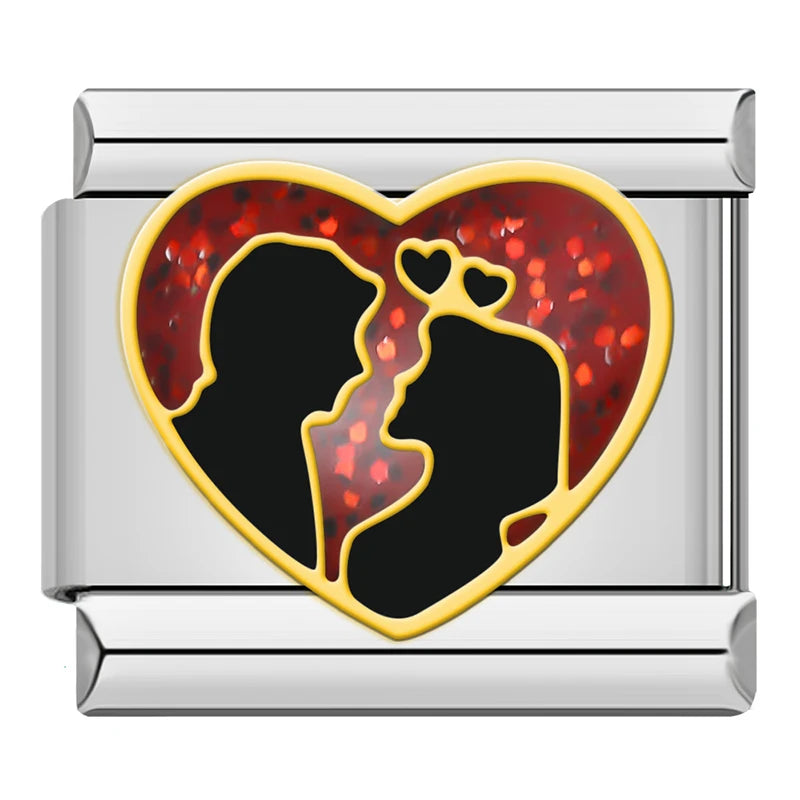 Charm Italiano Plano - Colección Valores y Símbolos (Familia, Fe, Amor)