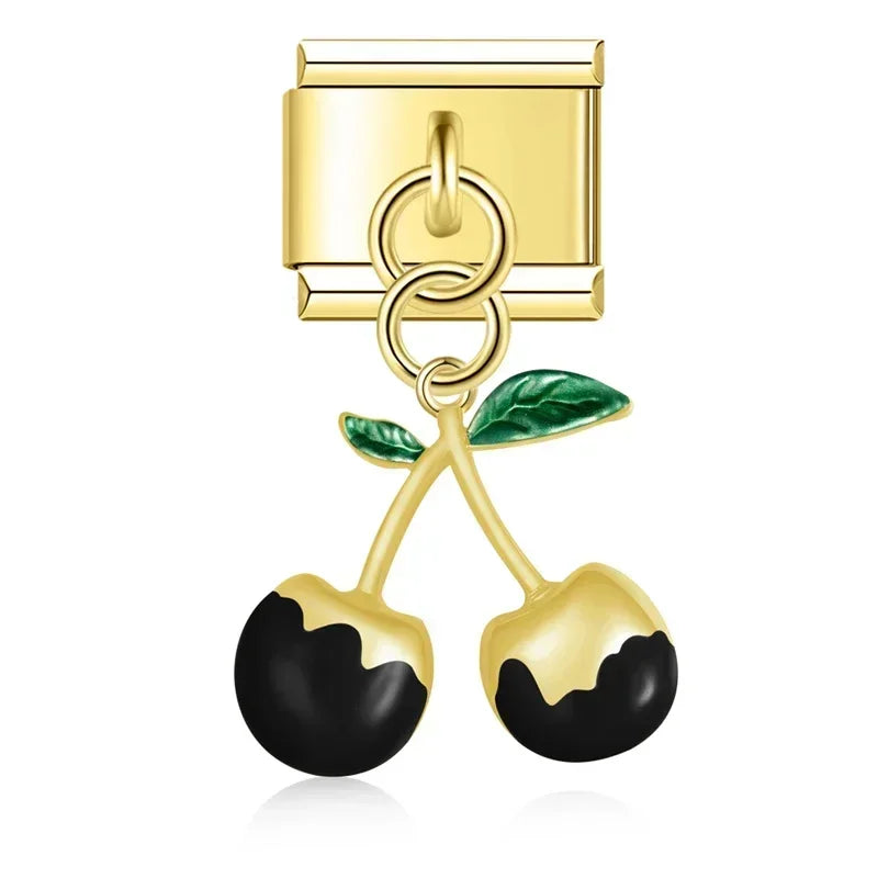 Charm Italiano Colgante - Cerezas de Colores (Estilo Pop)