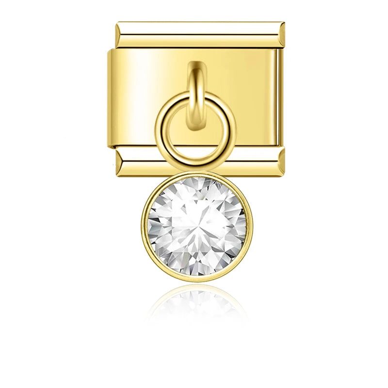 Charm Italiano Colgante - Piedra de Nacimiento (12 Meses en Oro)