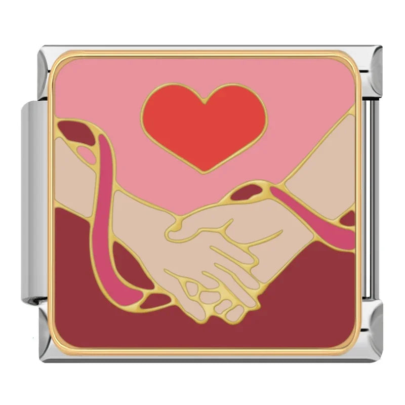 Charm Italiano Plano - Colección Historias de Amor (Parejas, Cupido, Atardecer)