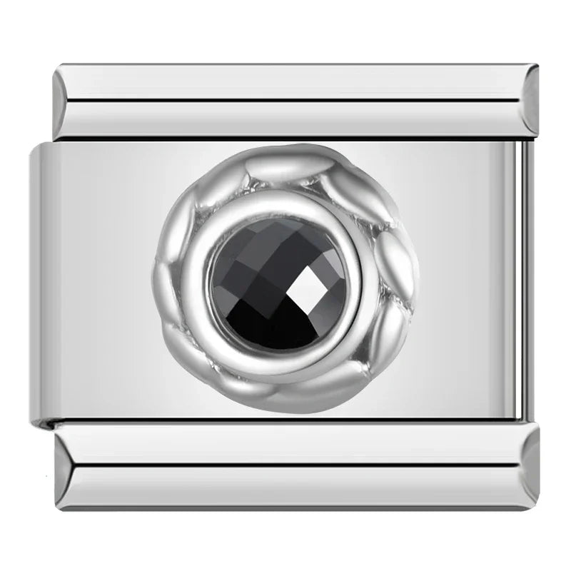 Charm Italiano Plano - Colección Princesa y Diamantes (Alas, Perlas y Solitarios)