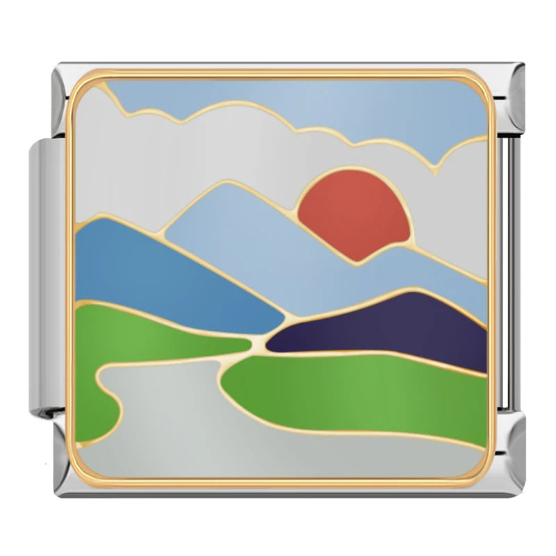 Charm Italiano Plano - Colección Paisajes y Aventura (Montaña, Playa, Surfing)