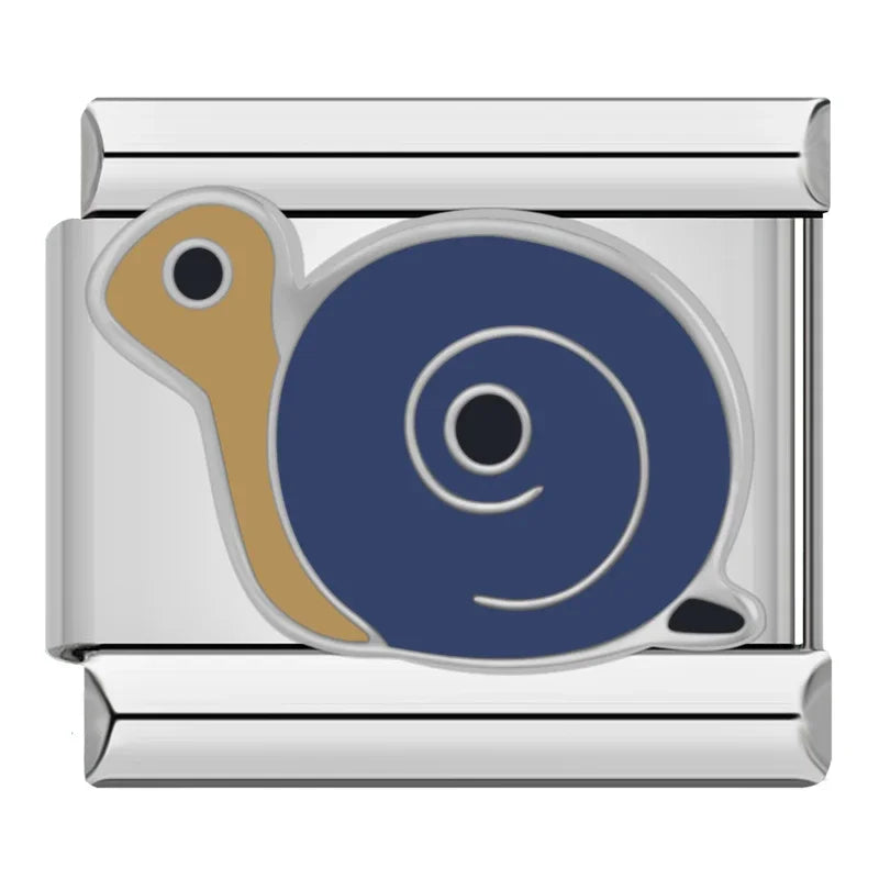 Charm Italiano Plano - Colección Mundo Animal (Dinosaurios, Koala, Caracol)