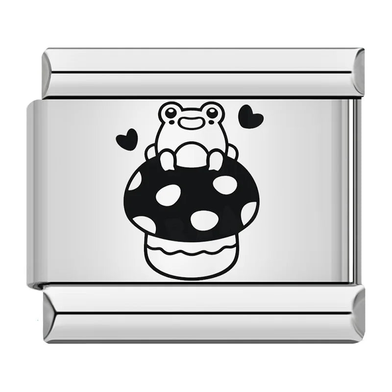 Charm Italiano Plano - Colección Animales "Sketch" (Diseño Lineal Minimalista)