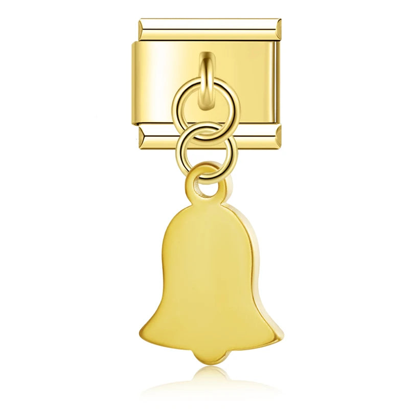 Charm Italiano Colgante - Colección Botánica y Símbolos (Hojas, Flores, Campana)