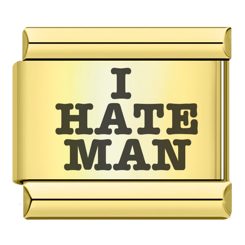 Charm Italiano Plano - Colección Mensajes Audaces (Familia, Motivación y Oro)