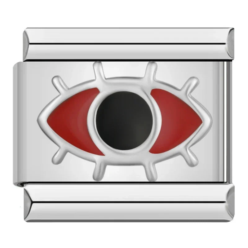 Charm Italiano Plano - Colección Símbolos y Amuletos (Cruz, Yin Yang, Moda)