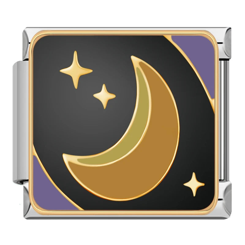 Charm Italiano Plano - Colección Galaxia y Ciencia (Espacio, Cohete, Alien)