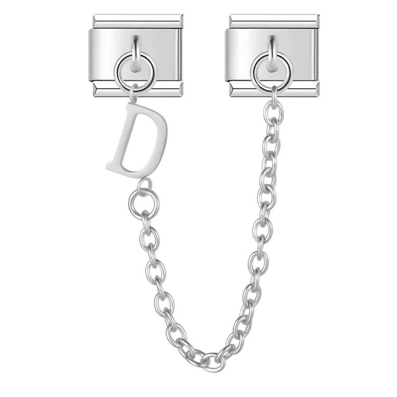 Charm Italiano Doble - Cadena con Inicial Colgante (Letras A-Z)