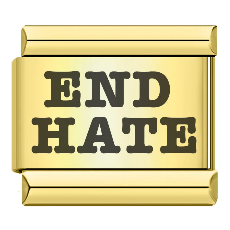 Charm Italiano Plano - Colección Mensajes Audaces (Familia, Motivación y Oro)