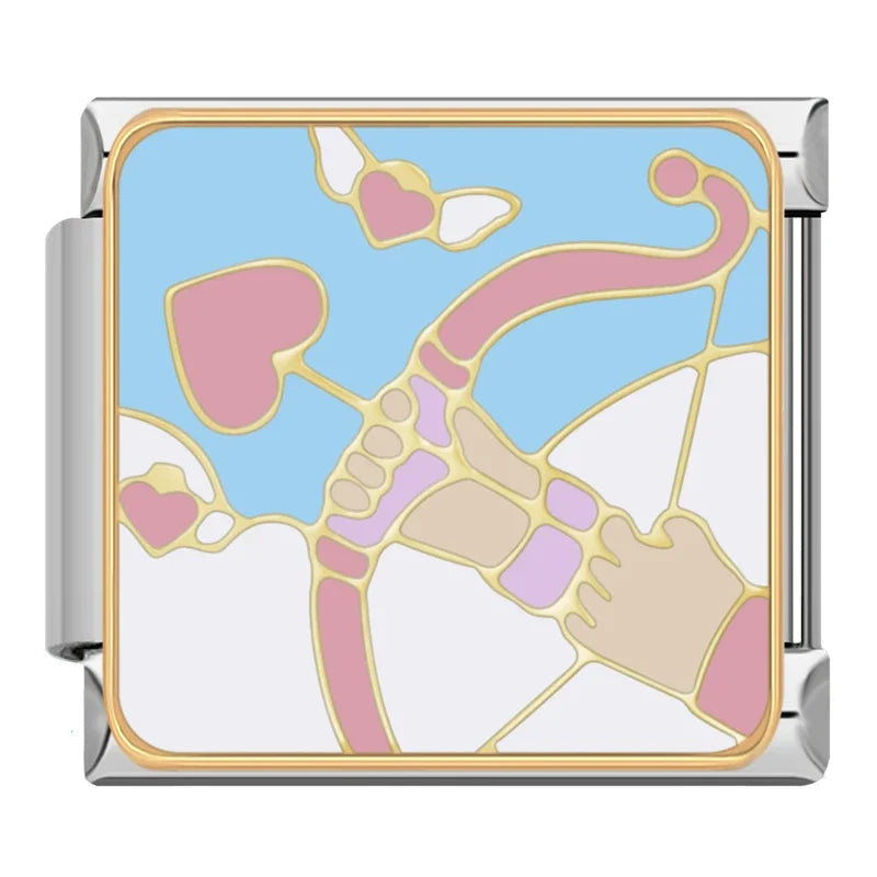 Charm Italiano Plano - Colección Historias de Amor (Parejas, Cupido, Atardecer)