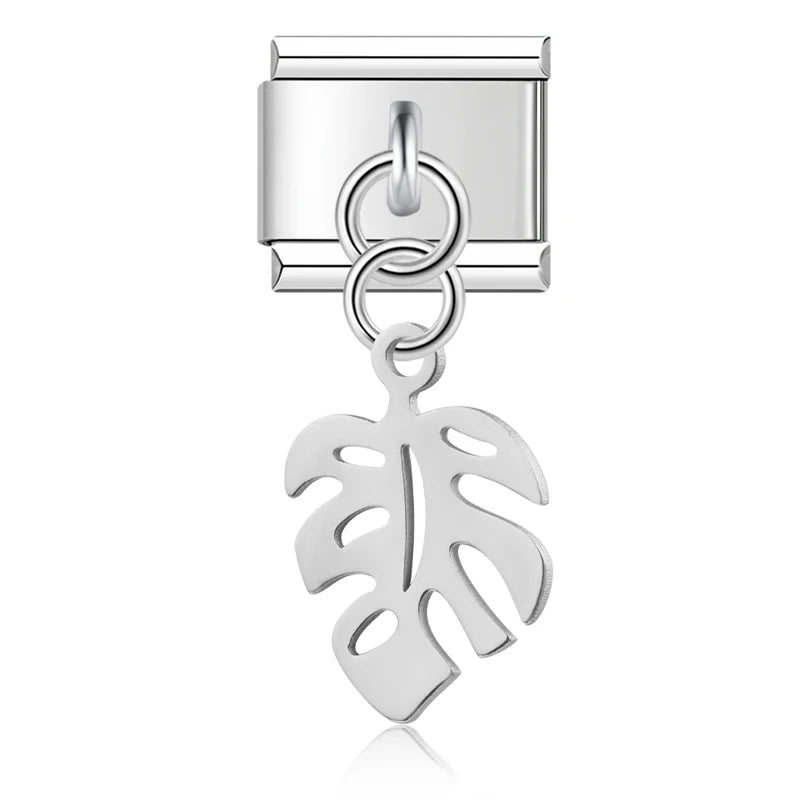 Charm Italiano Colgante - Colección Botánica y Símbolos (Hojas, Flores, Campana)
