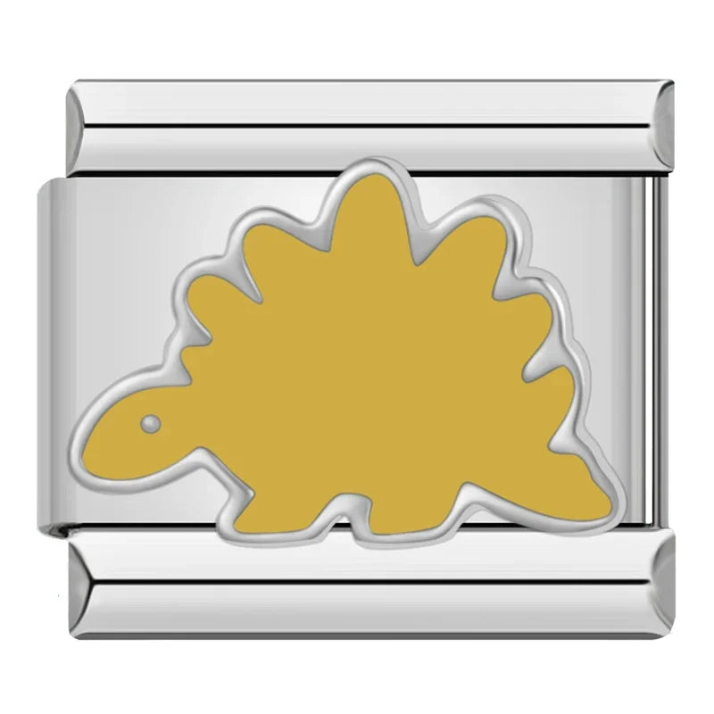 Charm Italiano Plano - Colección Mundo Animal (Dinosaurios, Koala, Caracol)