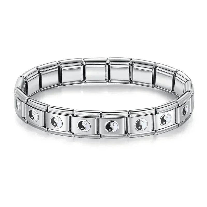 Full Base Bracelet - Continuous Heart Link (Silver Plated Steel)
