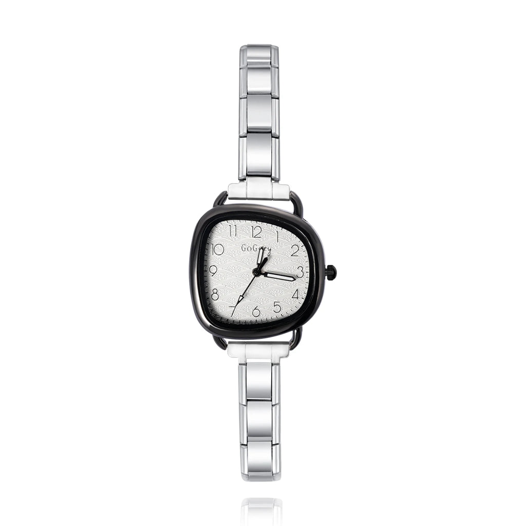 Reloj Base Modular - Diseño Cuadrado con Esfera de Color (Compatible Charms 9mm)