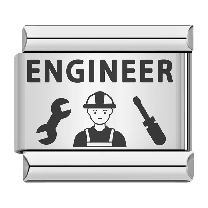 Charm Italiano Plano - Colección Orgullo Profesional (Doctor, Abogado, Profesor)