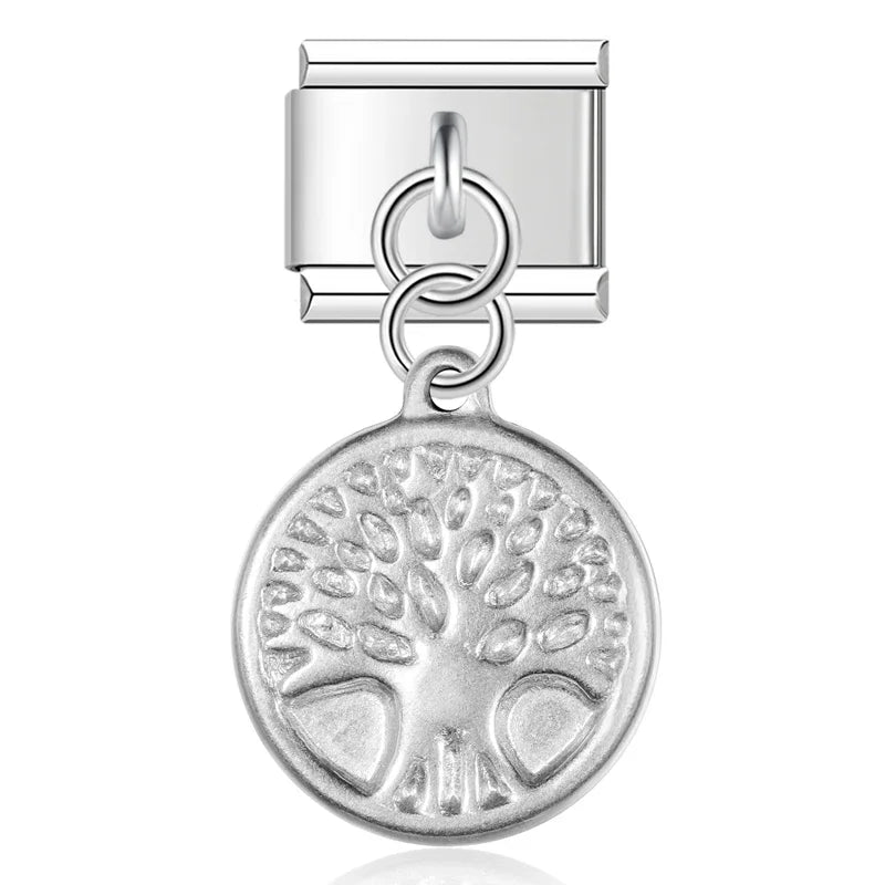 Charm Italiano Colgante - Colección Plata Texturizada (Vintage y Hobbies)