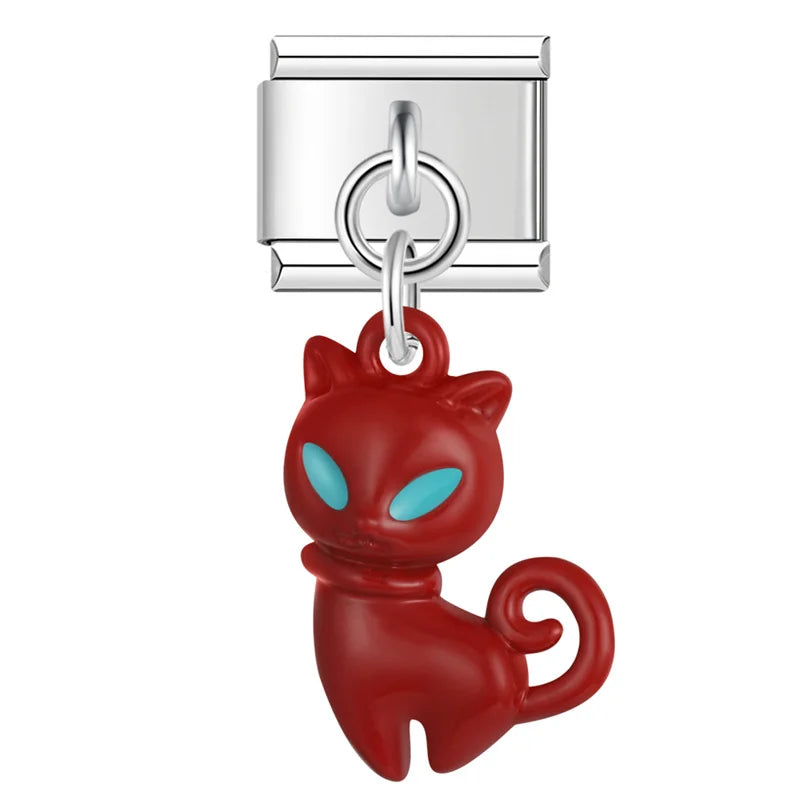 Charm Italiano Colgante - Colección Mascotas Pop (Perro Globo y Gato)