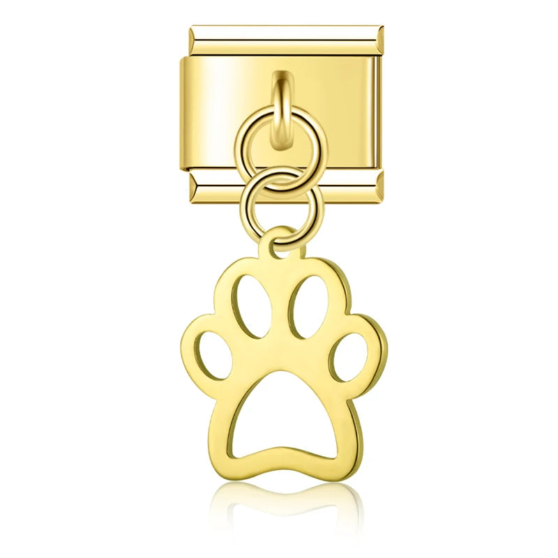 Charm Italiano Colgante - Símbolos Místicos y Celestiales (Luna, Estrella, Ala)