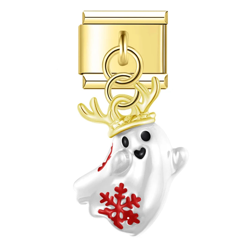 Charm Italiano Colgante - Colección Iconos Navideños (Reno, Muñeco, Árbol)