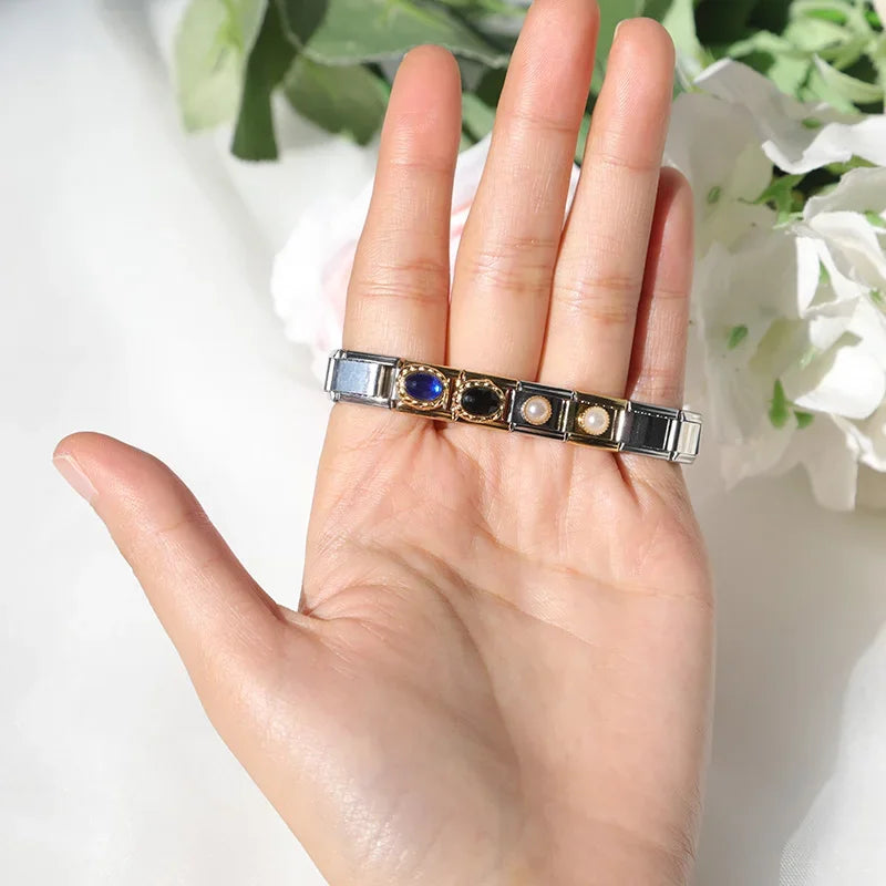 Charm Italiano Joya - Piedras de Nacimiento y Estilo Vintage (Gemstones)