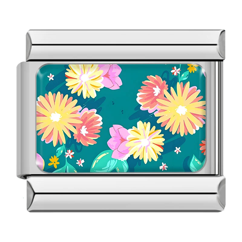 Charm Italiano Plano - Colección Flores Acuarela (Jardín Botánico)