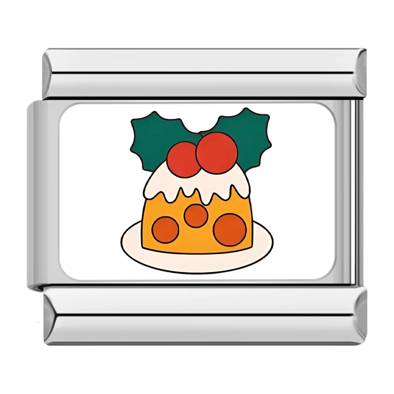 Charm Italiano Plano - Colección Navidad "Cute" (Muñecos de Nieve, Reno y Regalos)