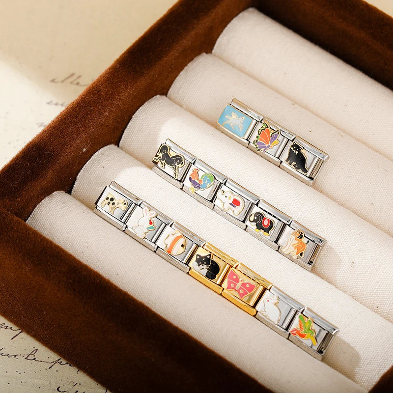 Charm Italiano Plano - Colección Reino Animal (Mascotas, Fauna y Unicornios)