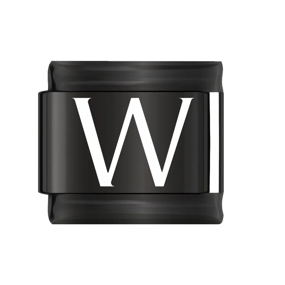 Charm Italiano Plano - Colección "Black Edition" (Letras Blancas y Símbolos)