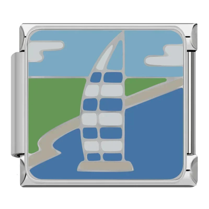 Charm Italiano Plano - Colección Vuelta al Mundo (Monumentos y Capitales)