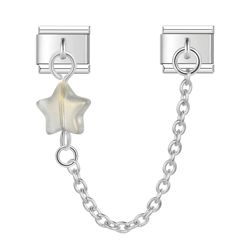 Charm Italiano Doble - Cadena con Estrella "Jelly" (Cielo y Mar)