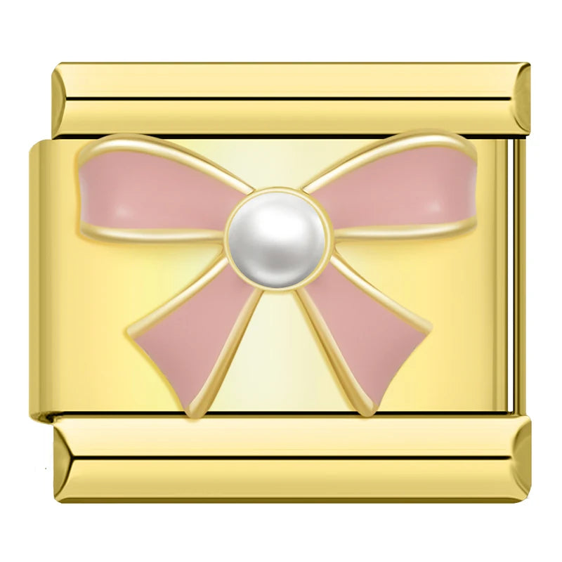 Charm Italiano Plano - Colección Romance Real (Coronas, Alas y Cristales Brillantes)