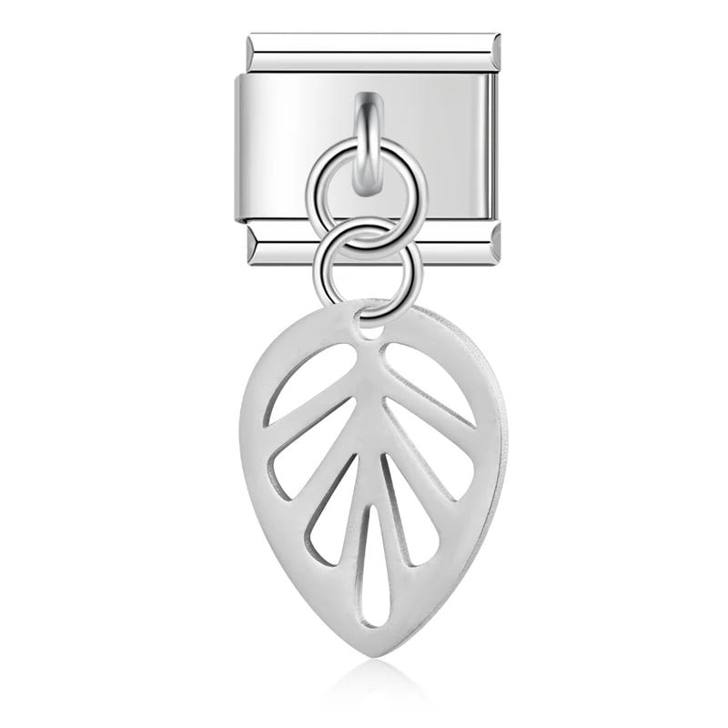 Charm Italiano Colgante - Colección Botánica y Símbolos (Hojas, Flores, Campana)