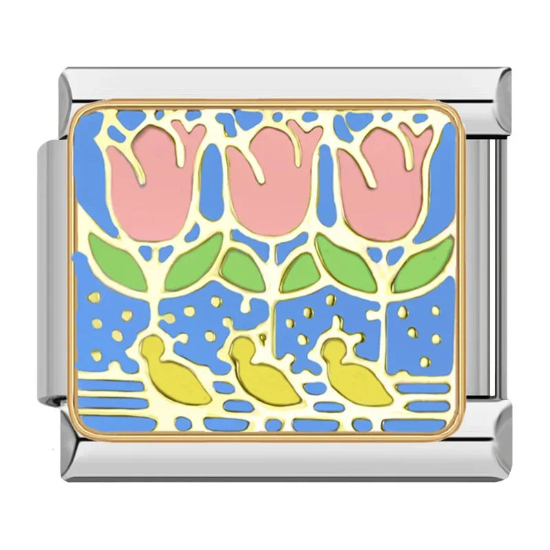 Charm Italiano Plano - Colección Flores del Mundo (El Jardín Definitivo)