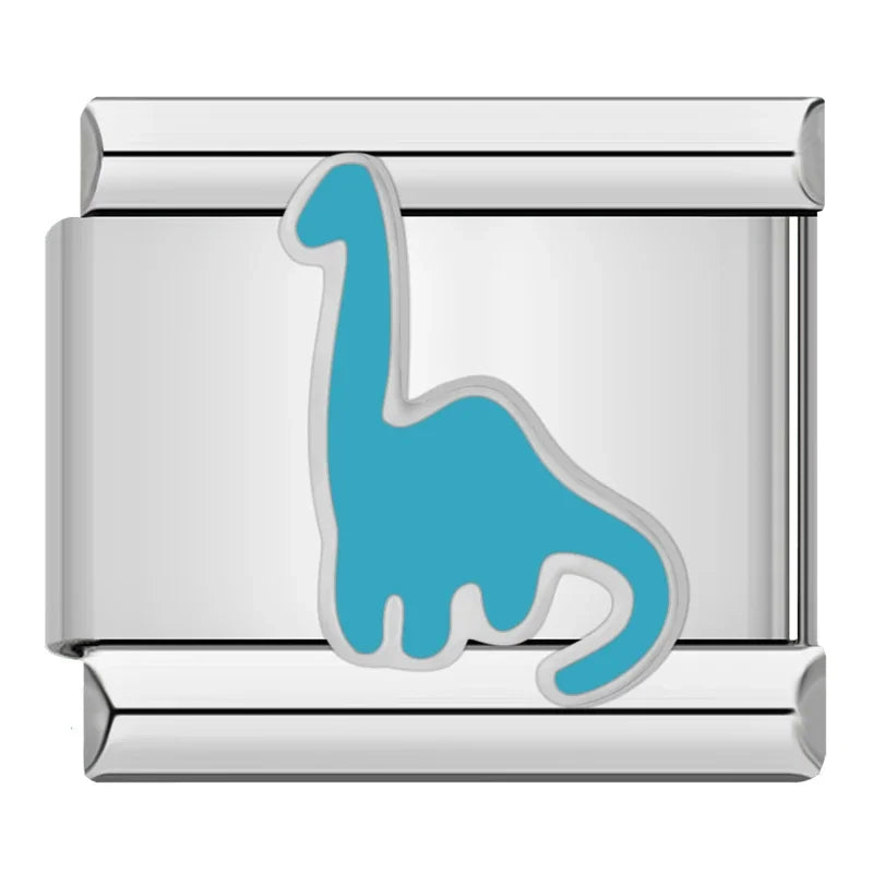 Charm Italiano Plano - Colección Mundo Animal (Dinosaurios, Koala, Caracol)