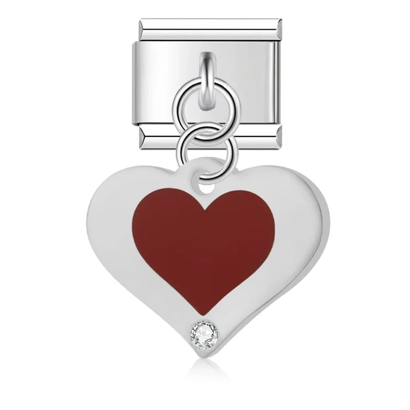Charm Italiano Colgante - Colección Mensajes de Amor (Carta, Regalo, Pastel)