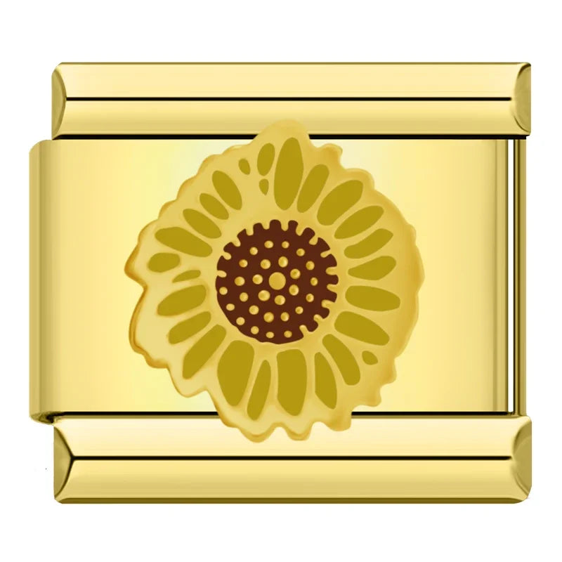 Charm Italiano Plano - Colección Jardín Botánico (Girasoles, Margaritas y Flores)